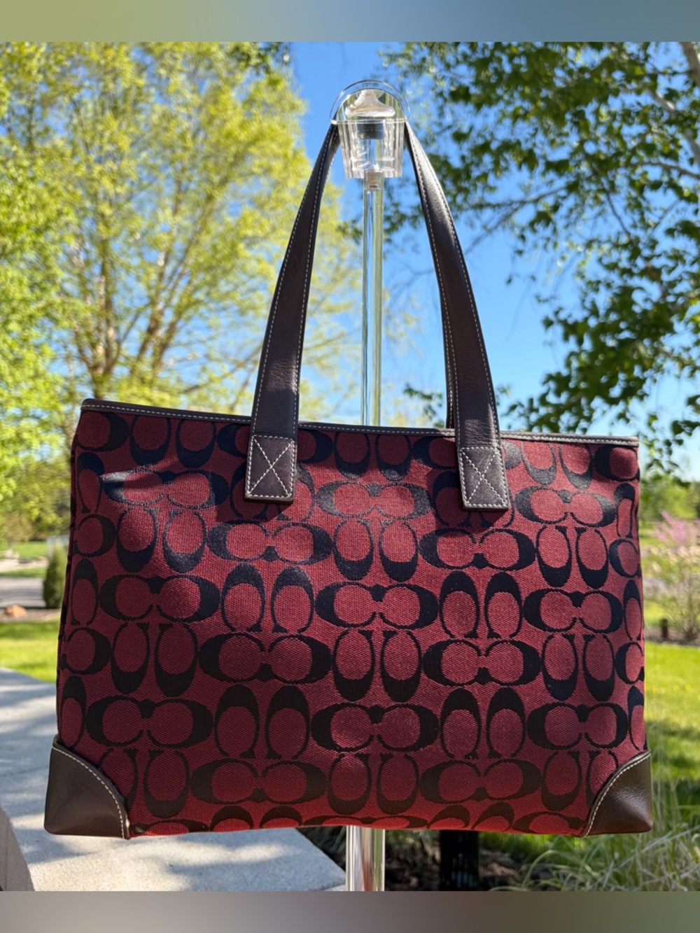 Vintage COACH Signature Slim Shoulder Tote EUCc - Picture 11 of 17